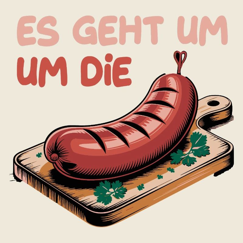  Es Geht Um Die Wurst Humorvolle Illustration