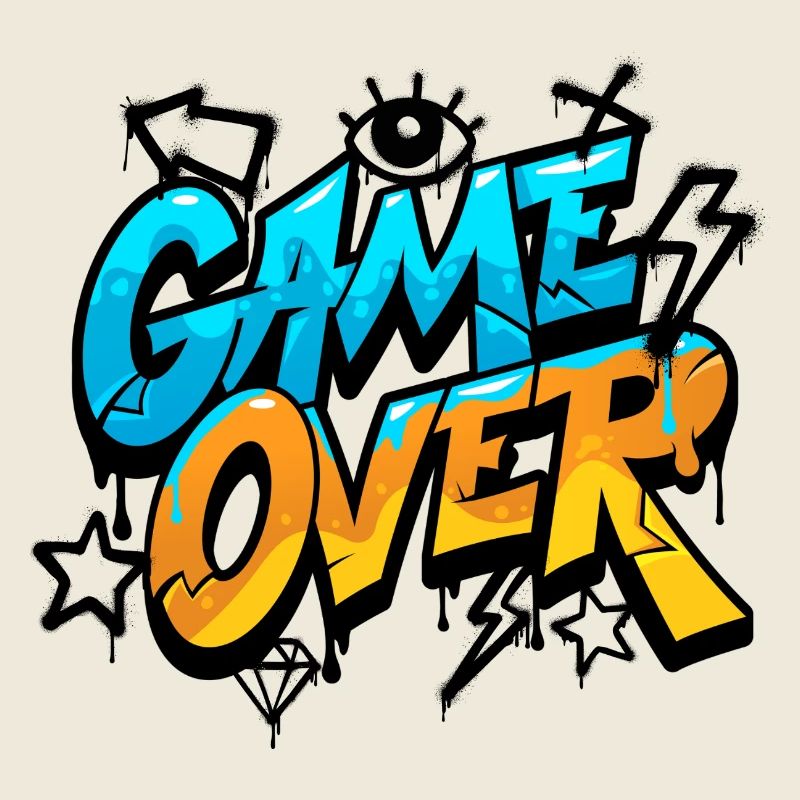 Game Over Conception de style graffiti
