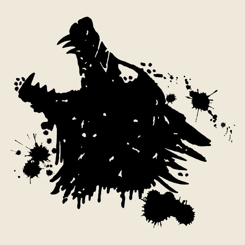 Heulender schwarzer Wolf