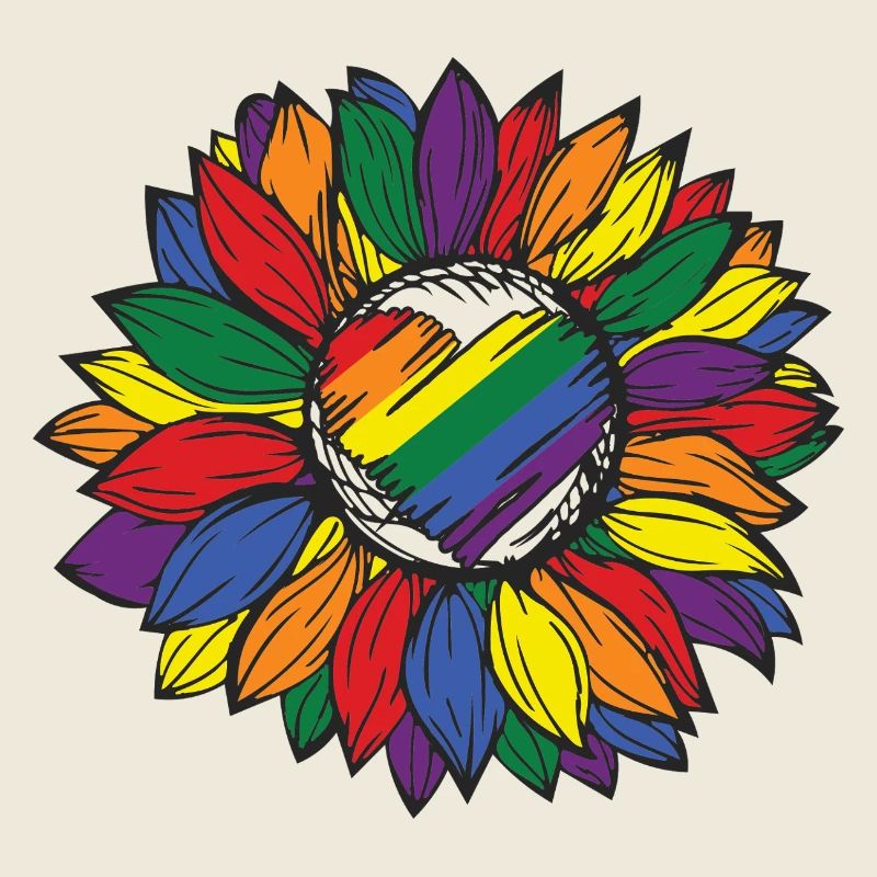Regenbogen Sonnenblume Pride
