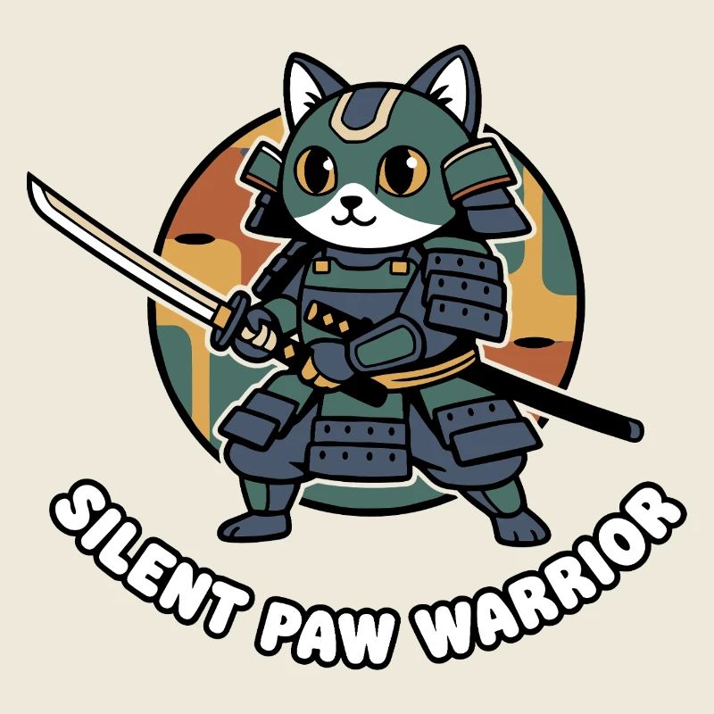 Silent Paws Samurai Warrior Cat