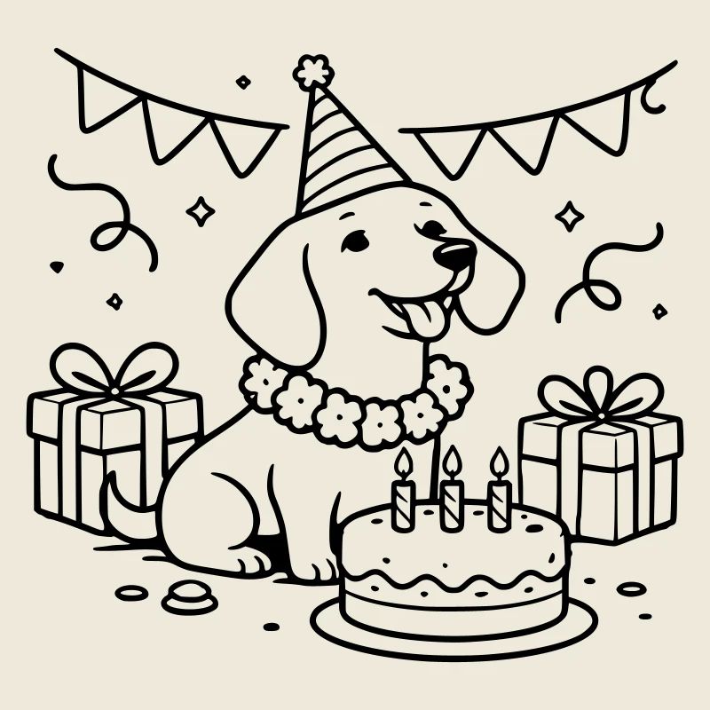 Geburtstag Dackel Torte Kinder 