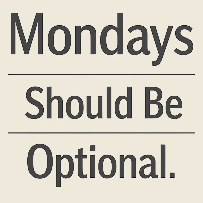 Monday Should Be Optional Office Remote Work Humor