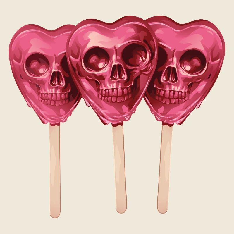 Pink Schädel Lollis