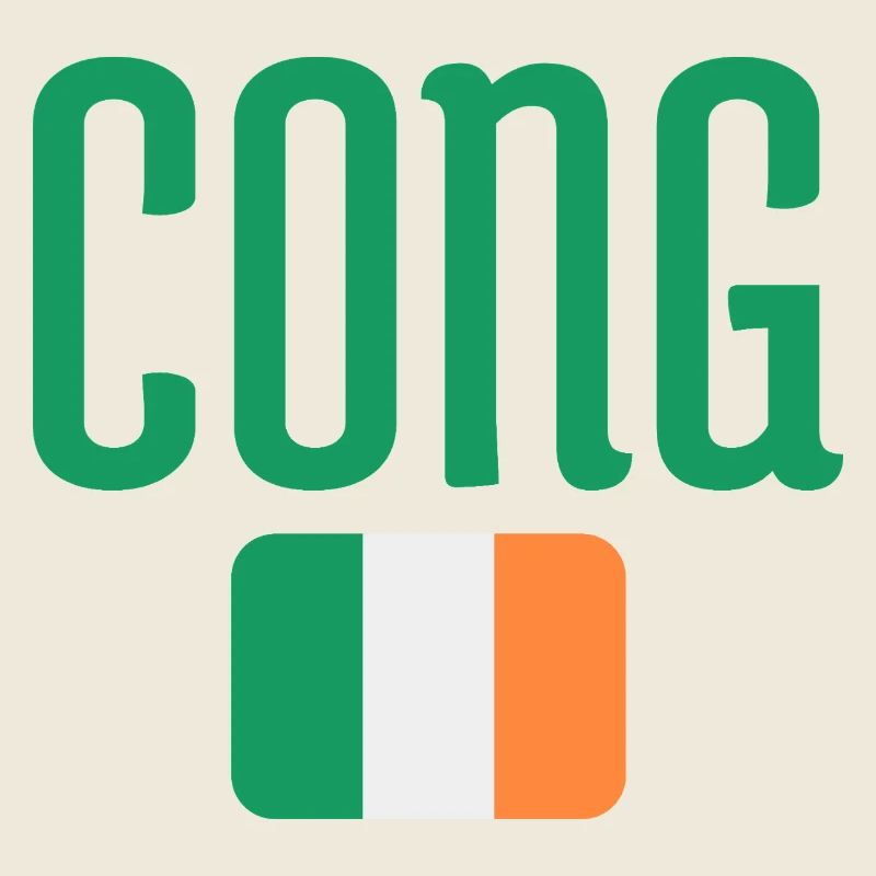 Cong Irish Flag Typography