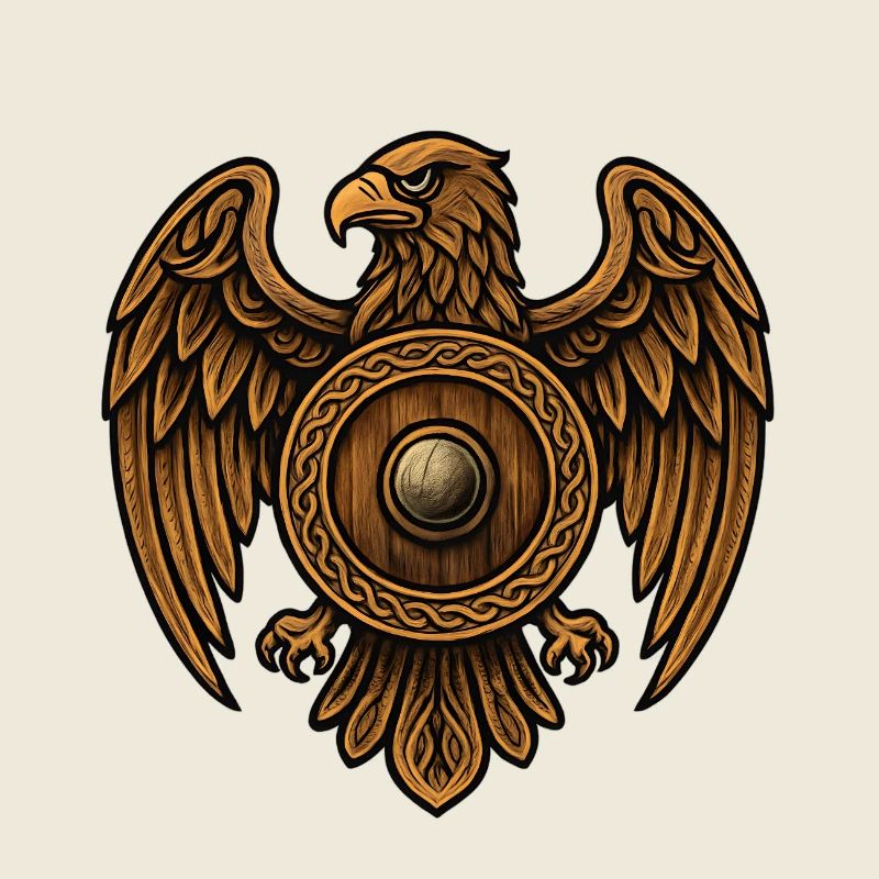 Golden Eagle Round Shield