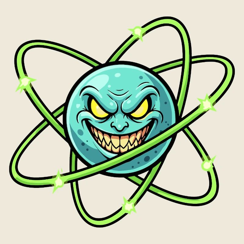 Grimmiger Mond mit Atomring