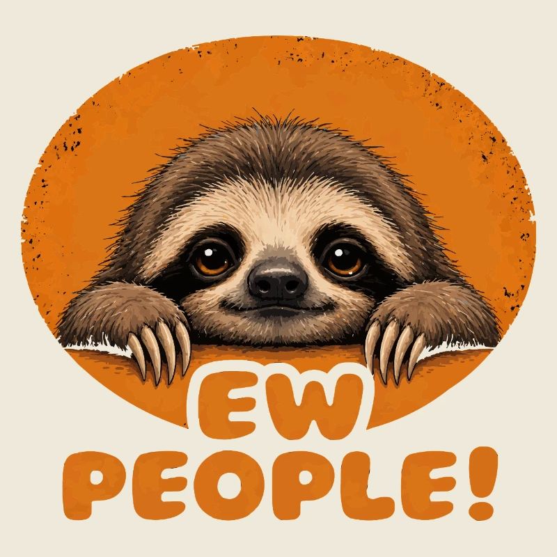 Slow Sloth in the Orange Circle