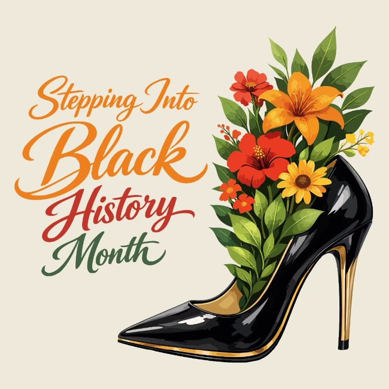 Stepping Into Black History Month High Heel Flowers