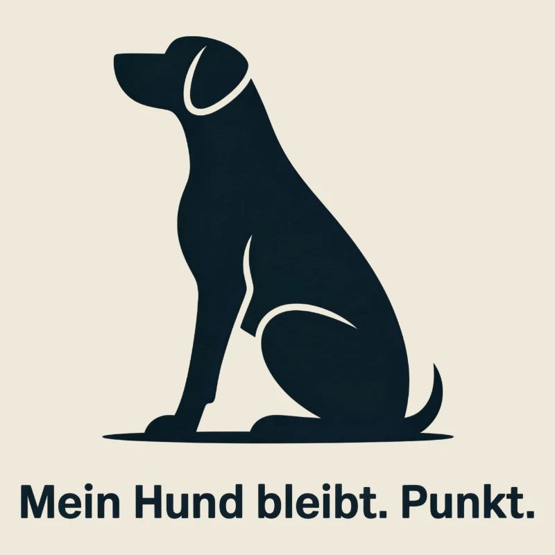 Sitzender Hund Silhouette – Loyaler Eindruck