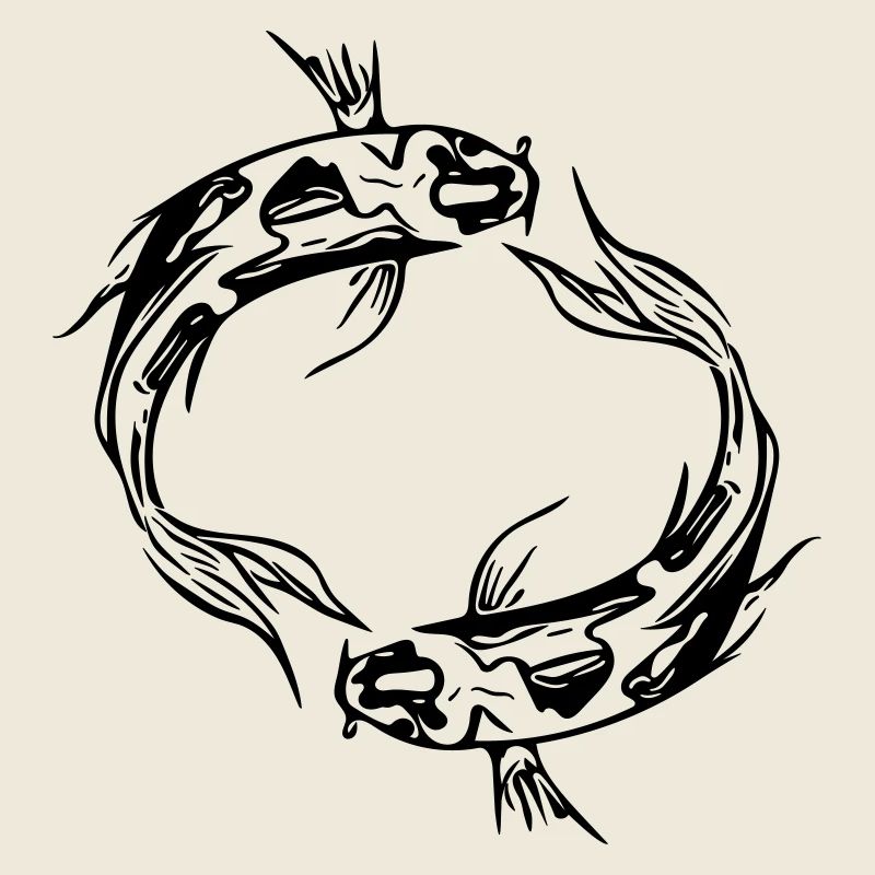 Two Vector Koi Carp Fish