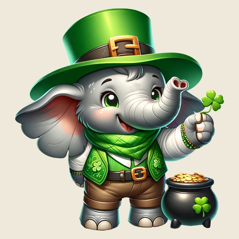 St. Patricks Day Elefant Feier
