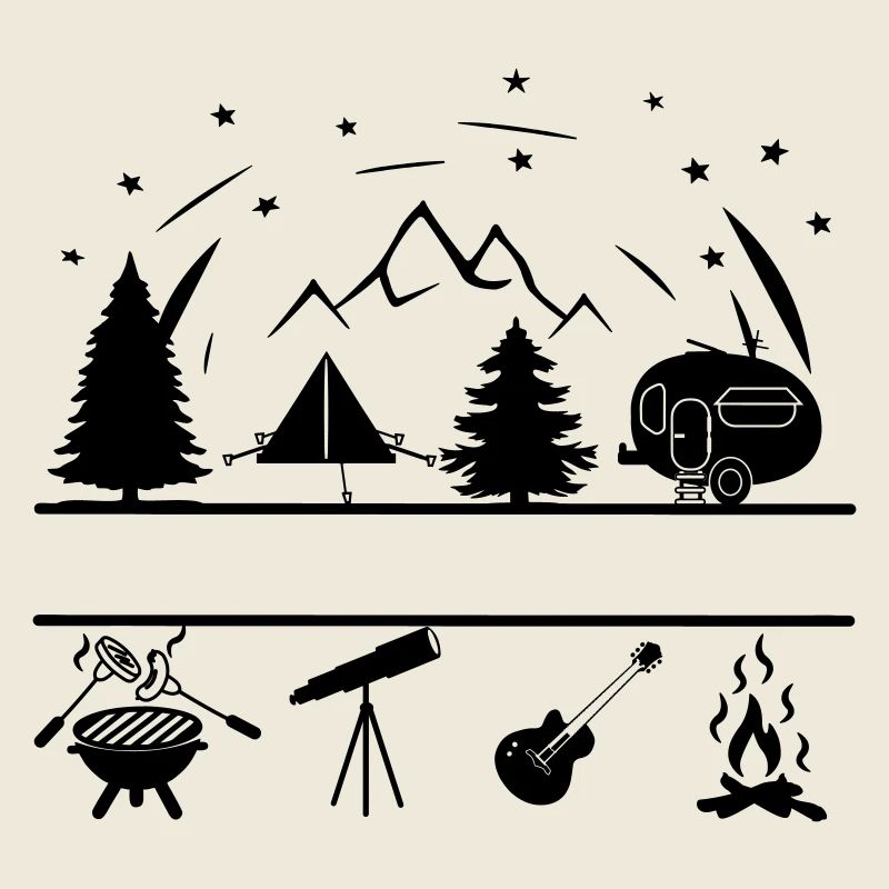 Bannière de vie de camping