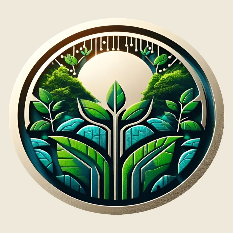 Eco Tech Logo Nature and Digitization