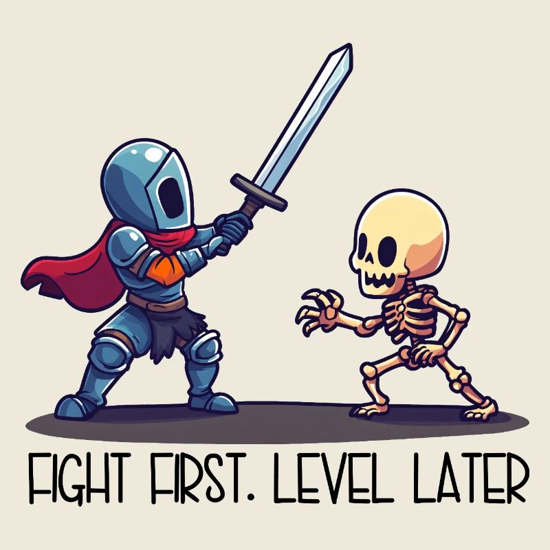 First Fight, Level Later – Knight vs Skeleton