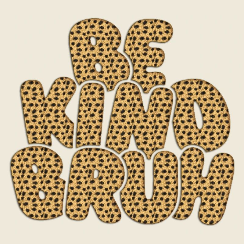 Be Kimbo Brown Leopard Text