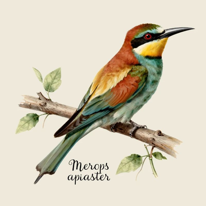 Guêpier d’Europe, illustration Merops apiaster