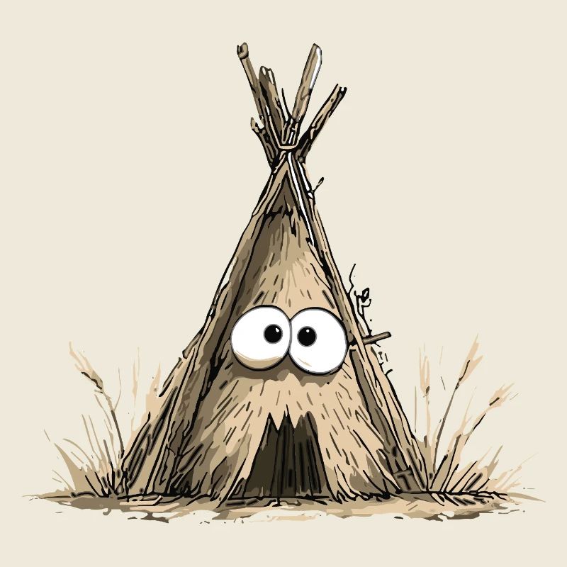 Funny teepee tent with eyes