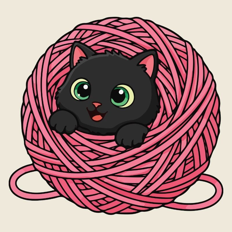 Yarn Ball Kitten Cat Ball Yarn