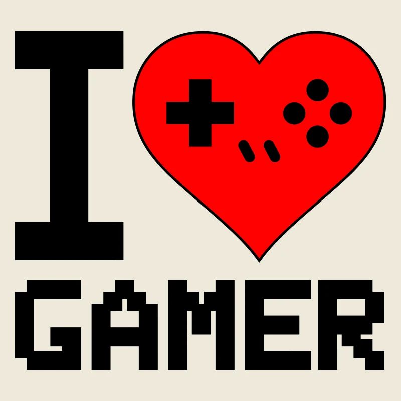 Herz mit Game-Controller Silhouette