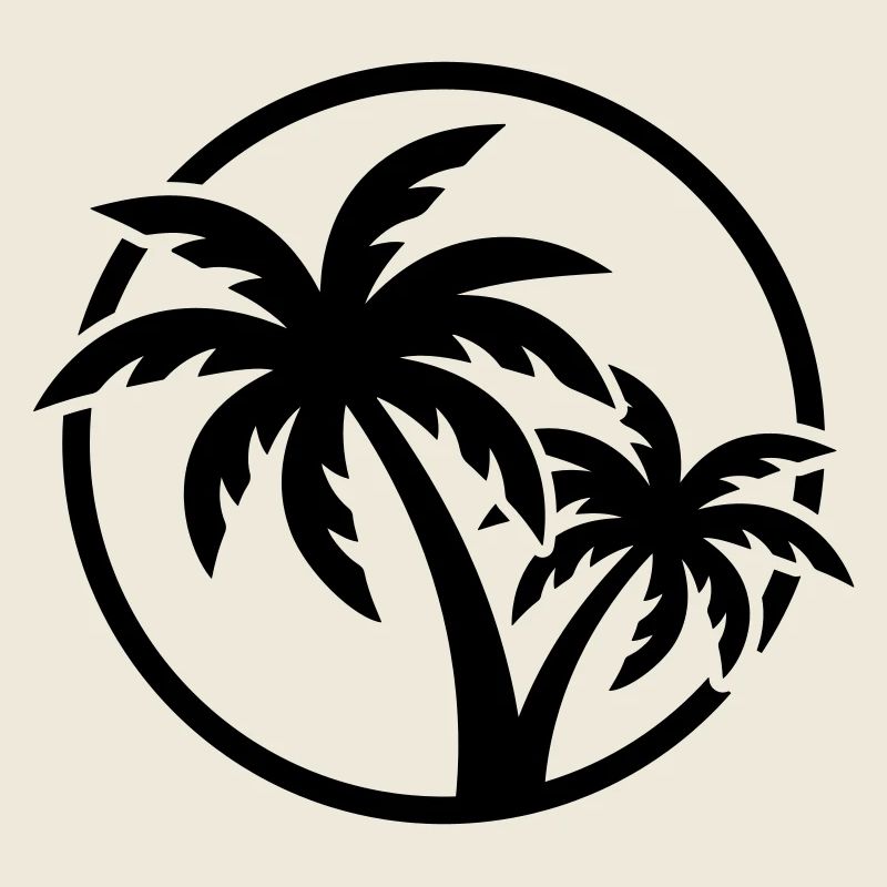 Palm Tree Symbol Beach
