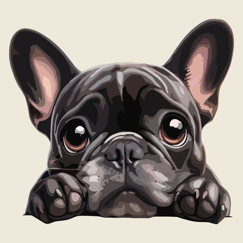 Cuddly Buldog Eye-Catching Graphic