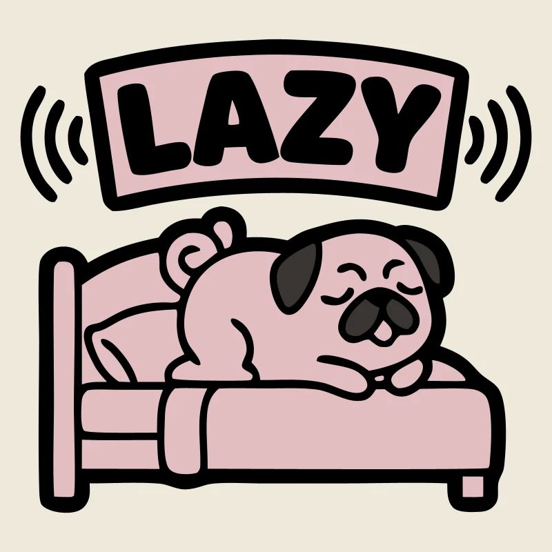  Lazy Mops Hund Bett Introvertiert