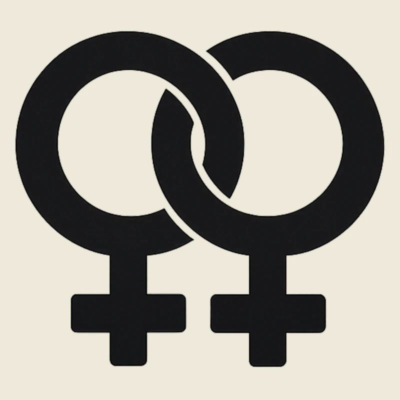 Symboles féminins entrelacés