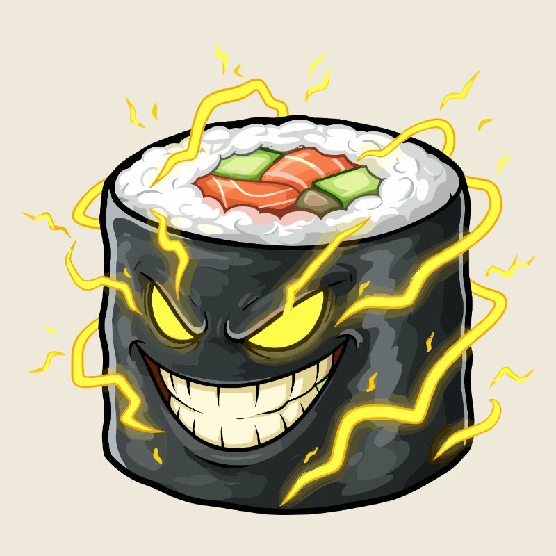 Rouleau de sushi démon de feu