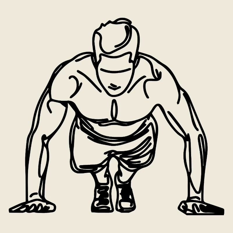 Bodybuilder Zeichnung