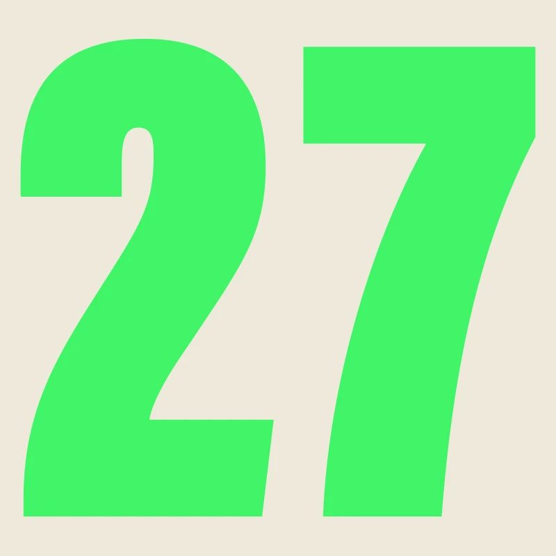 Vert néon 27 Typographie Noir