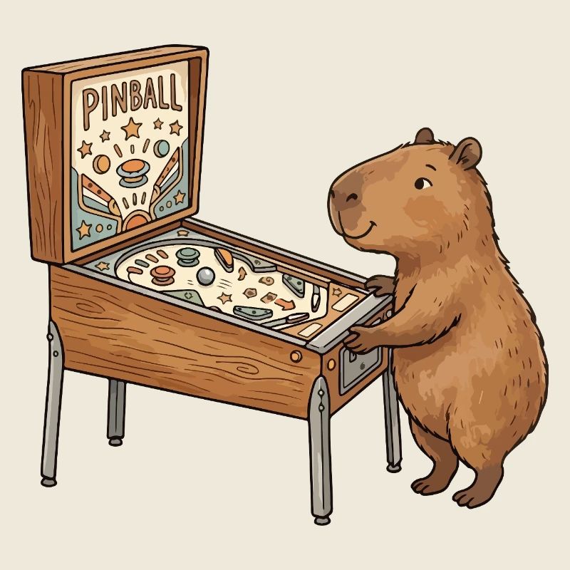 Bear à la table de flipper