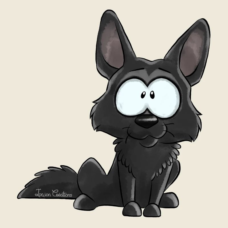 Ich bin Deutscher Schäferhund schwarz