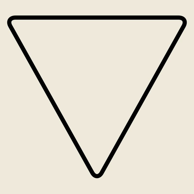 Triangle with rounded corners as a warning sign