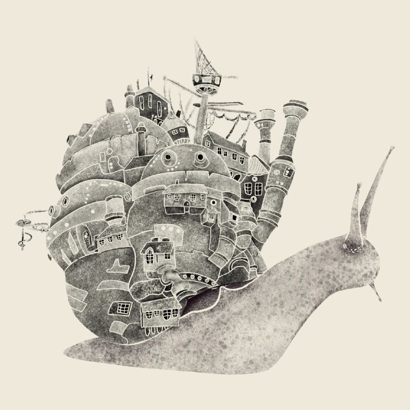 Snail with Moving Castle