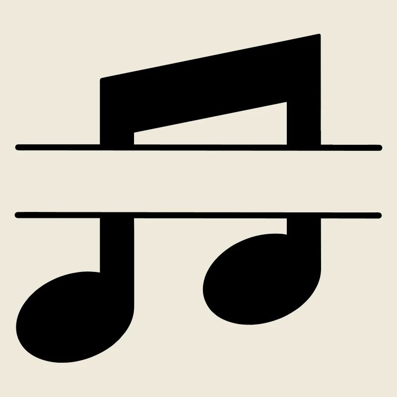 Musical note text banner