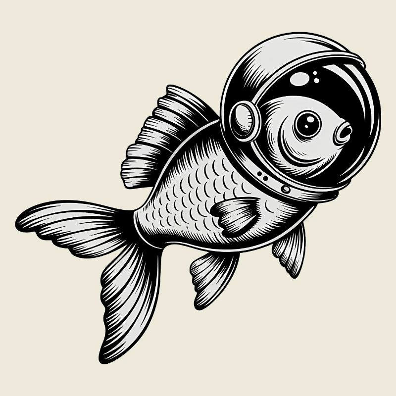 Poisson dans l’espace - Logo Cool Astonomy