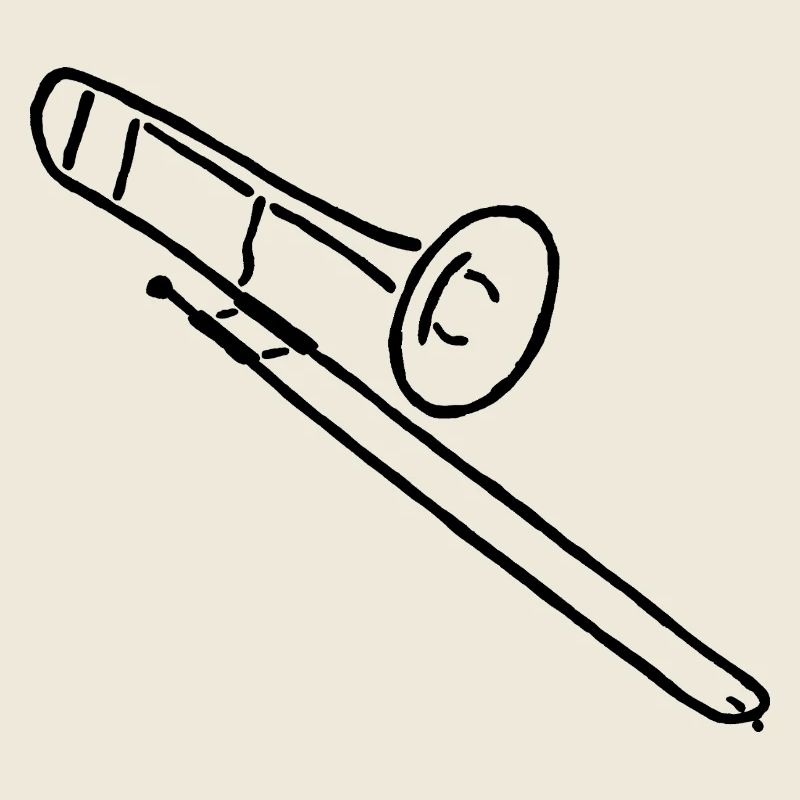 Trombone Sketch Gift for Trombonists