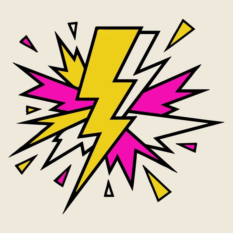 Gelber Strahl Neon-Explosion