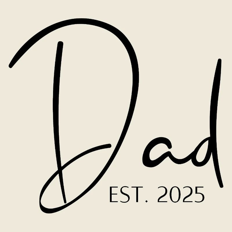 Dad Since 2025 Vintage Dad Elegant Black
