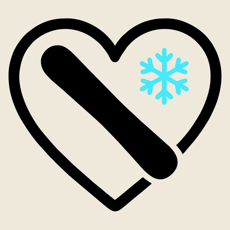Snowboard Heart Mountain Snow Winter