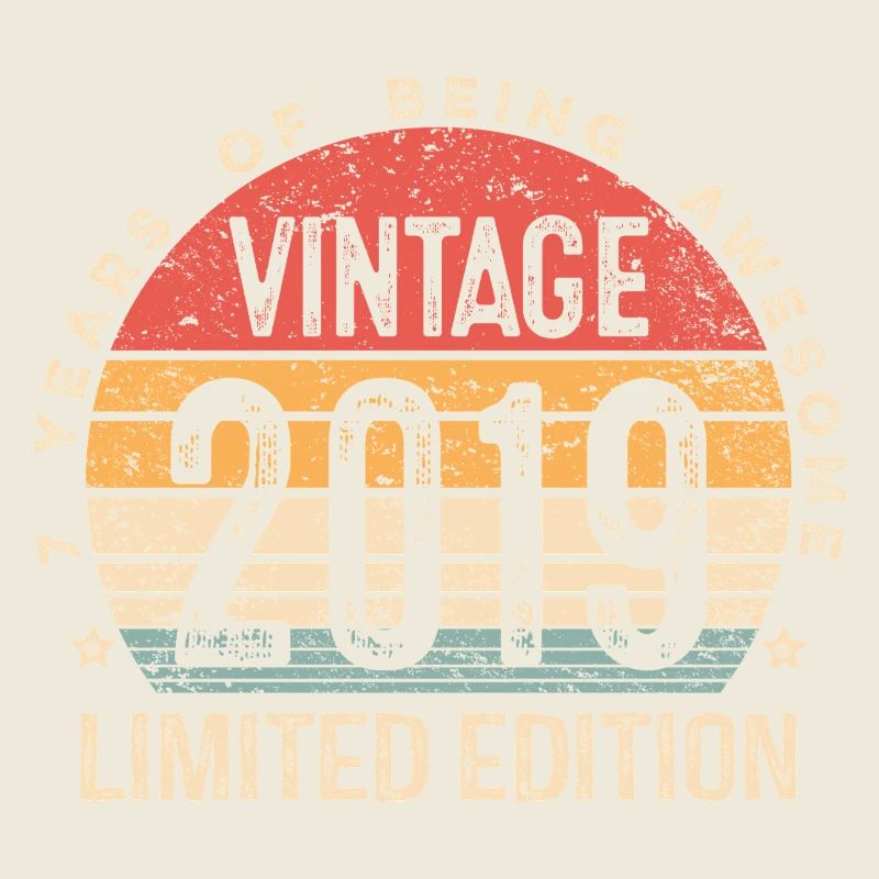 Édition limitée vintage 2019 7e anniversaire de 7 ans