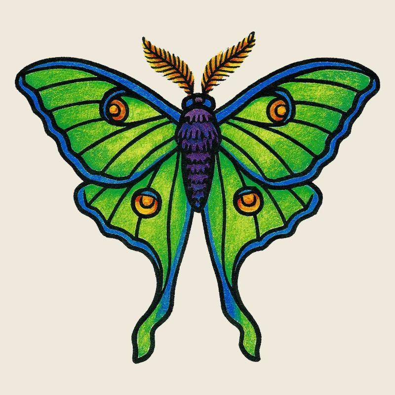 Neon Green Butterfly Winged Bloom
