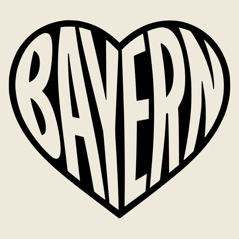 Bayern Herz Typografie