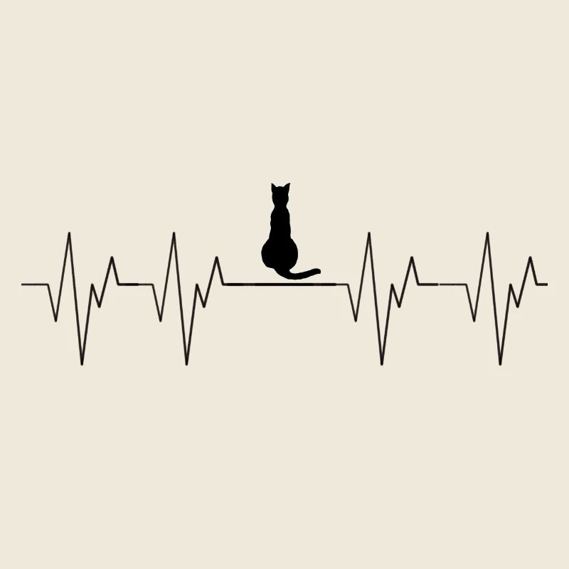 Chat Chat Heartbeat Heartbeat Animaux Amour Amour à