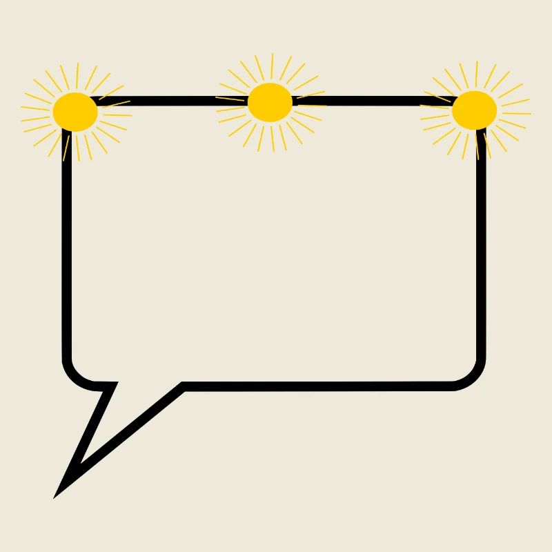 Speech bubble comic sun text design yourself