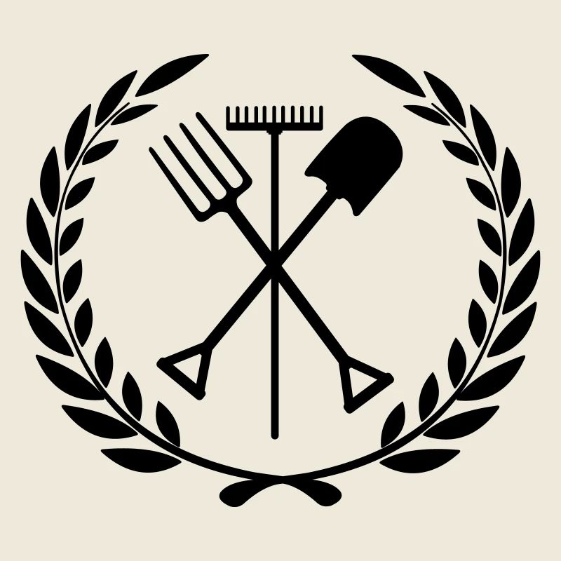 Garden tools rake, shovel, pitchfork