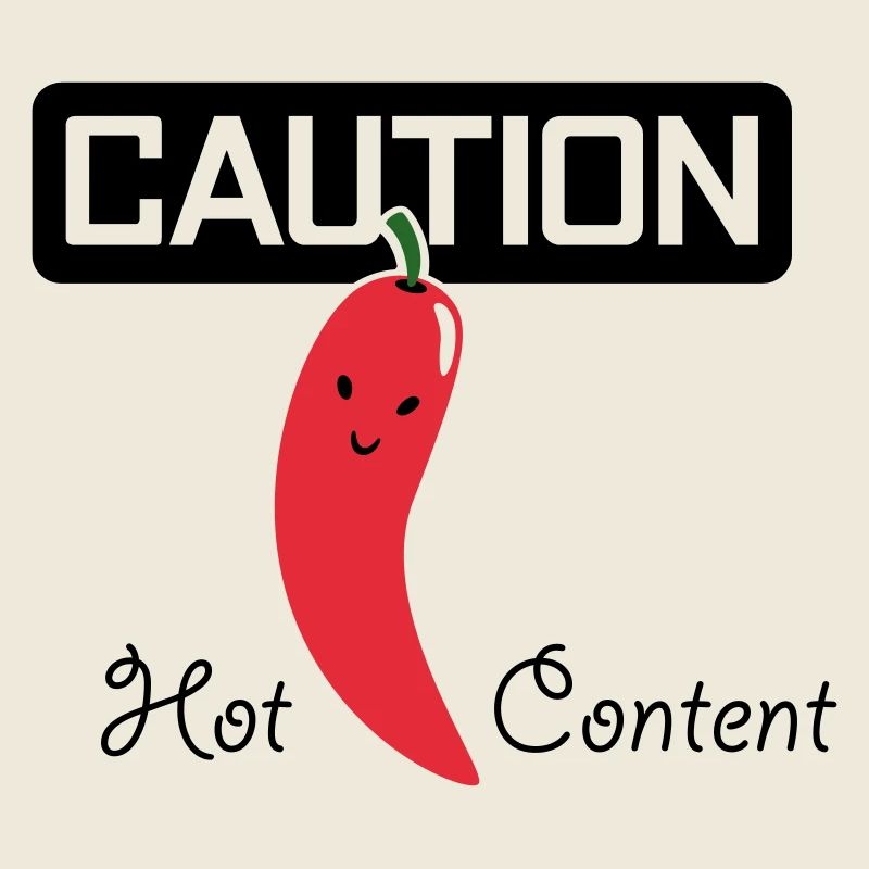 CAUTION HOT CONTENT > Vectorgraphic