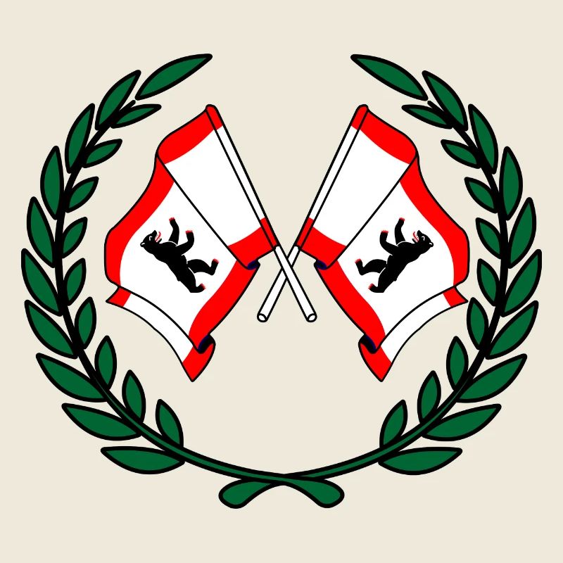 Drapeaux Couronne de laurier de Berlin