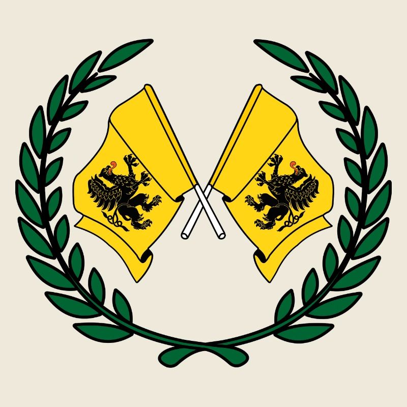 Drapeaux Couronne de laurier de Poméranie
